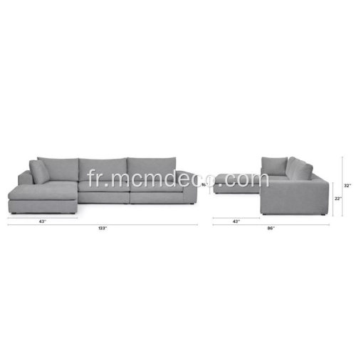 Canapé composable modulaire gauche Gaba Gull Gary